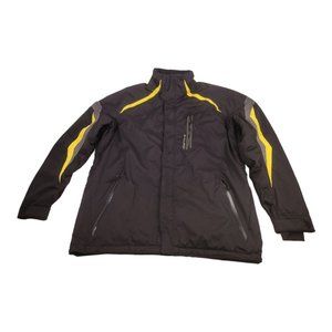 OBERMEYER Snow Jacket Black and Yellow Male Size Large